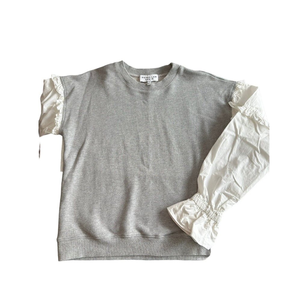 Derek Lam Denim | Women's Pre-Owned Designer Gray And White Sweater Size M #E3-5